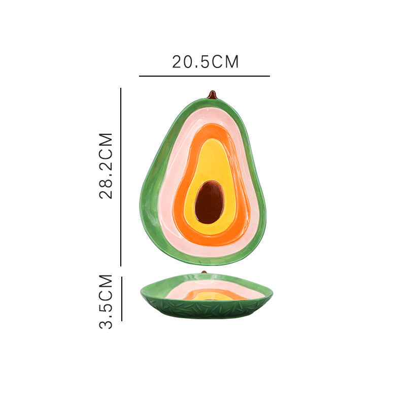 Fruit Shaped Ceramic Plate Creative Salad Plate Lovely Ceramic Tableware Fruit Plate Bowl Set Oven Dish Salad Bowl