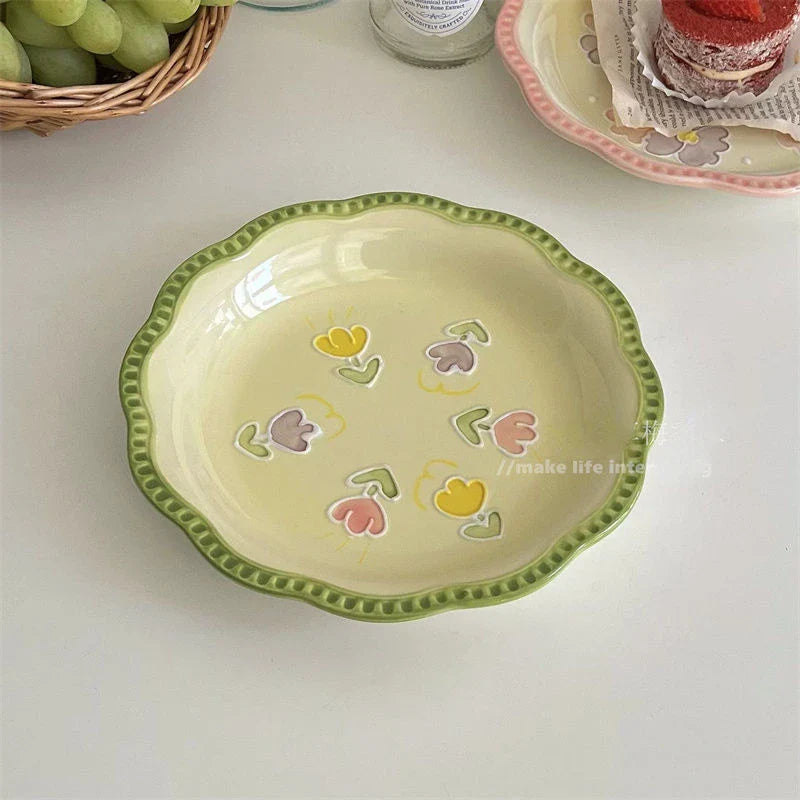 Ceramic Tulips High-end Beautiful Tableware