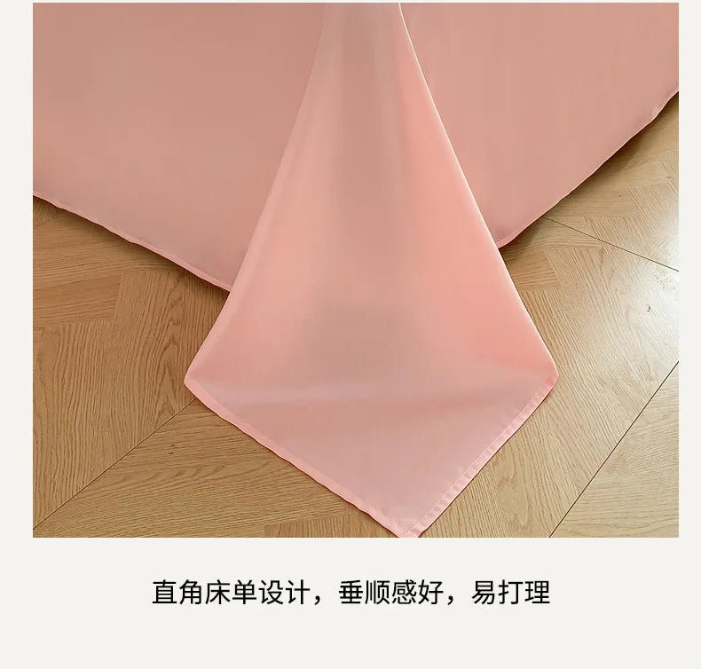 Super Soft Washed Cotton Three-Dimensional Flower Embroidered Summer Quilt Four-Piece Set