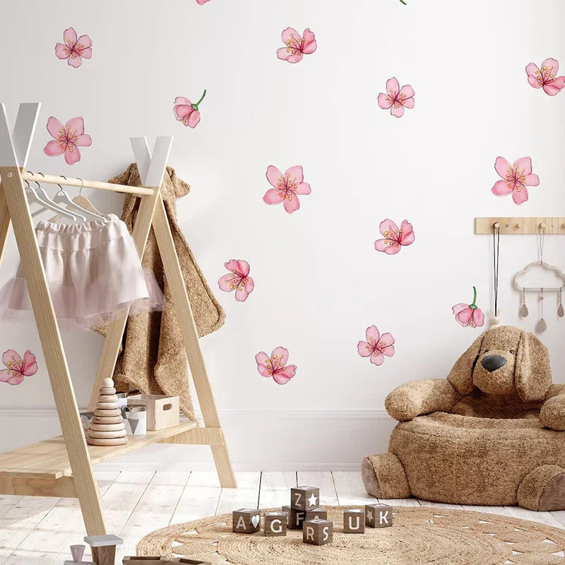 Pink Sakura Wall Stickers for Home Decoration Wall Decals Wall Art Wallpaper