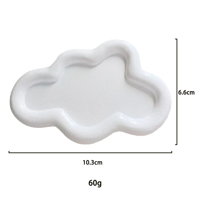 Creative Resin Trays Home Decor Jewelry Dish Heart Cloud Shape Storage Plate Organizer