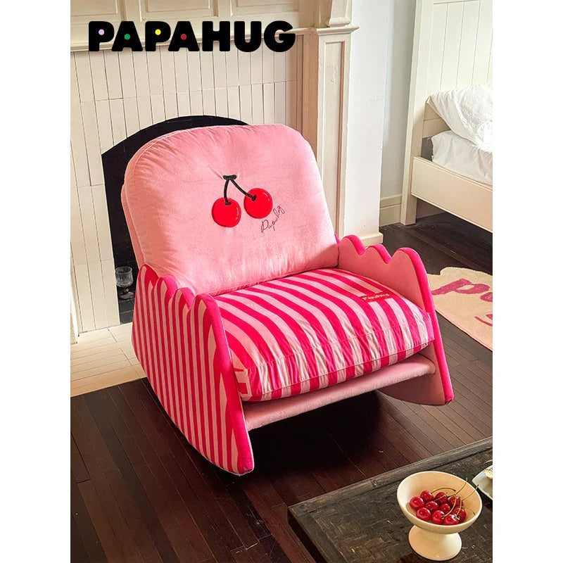 Modern Living Room Chairs Fabric Garden Relax Rocking Chair Lounge Bedroom Comfy Home Furniture