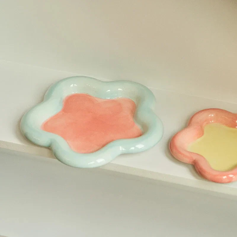 Chubby Breakfast Plate Cute Dish Plates Ceramic