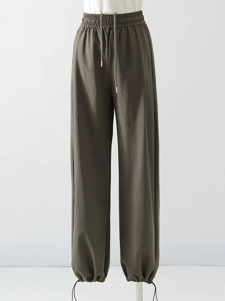 Summer Straight Leg Sweatpants For Women High Waist Jogger Wide Leg Trousers Women's Sports Pants White Sweatpants Wtpants Women