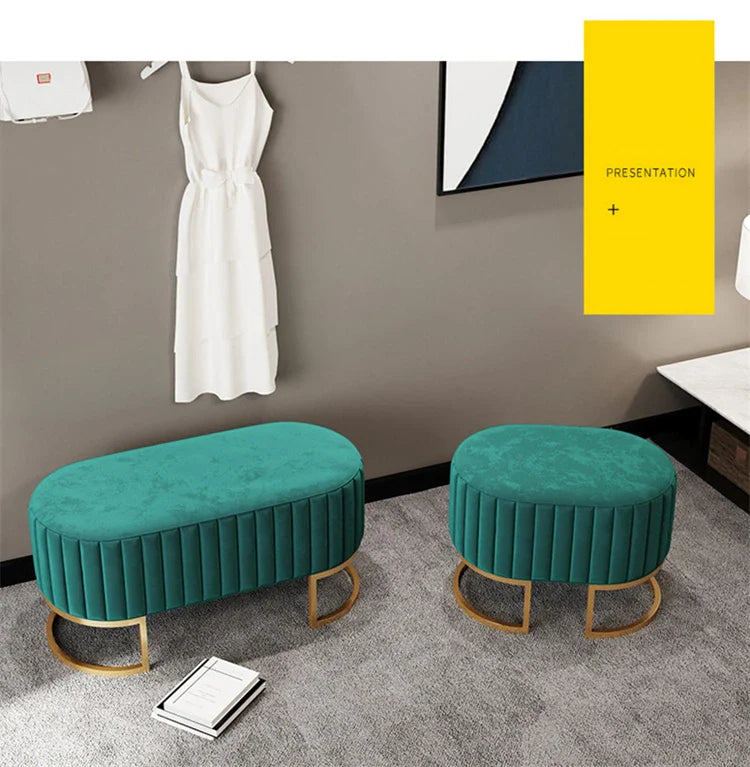 Ottomans Minimalist Shoe Portable Stools Cafe Viila Vanity Stool Home Furniture Portable Stool