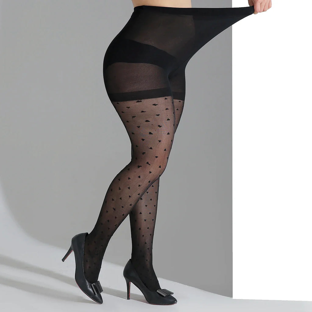 Plus Size Women Sexy summer Breathable High Quality Patterned Fashion Versatile  Elastic New Long Socks