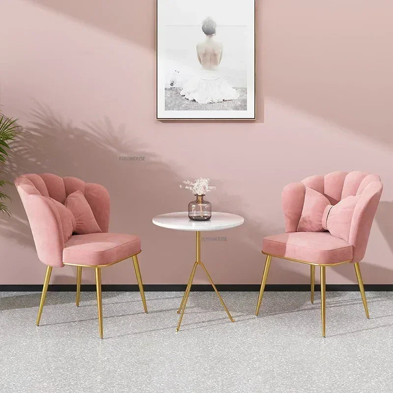 Minimalist Backrest Chair Makeup Stool Vanity Cute Light Luxury Dressing Table Modern Furniture