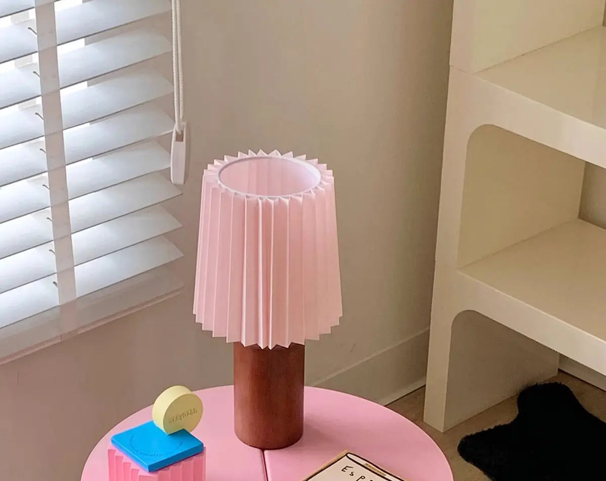 Y2K Pink Side Table - Dopamine Aesthetic Bedside Table with Magazine Rack