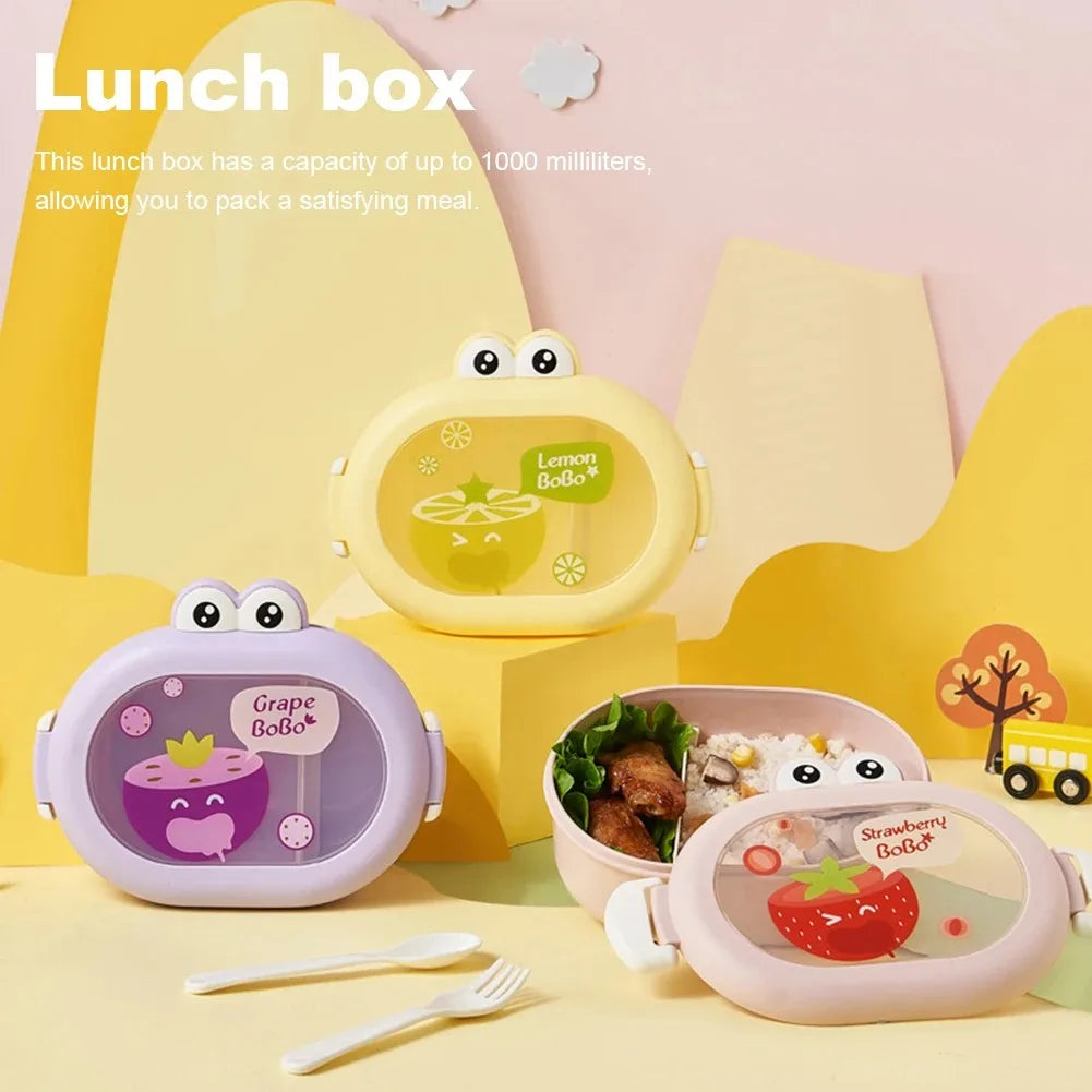 Bento Lunch Box for Kids Kawaii Cartoon Students Sandwich Snack Food Box Fruit Container Portable Picnic Fresh Box