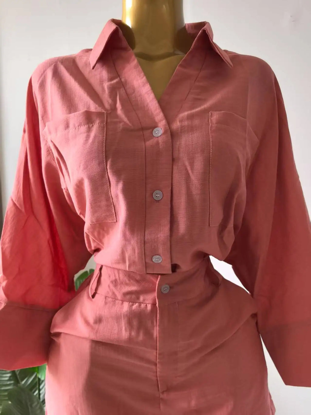 Fashion Women's Set Full Sleeve Turn-down Collar T-shirt and Skirts Shorts Chic Two 2 Piece Sets Outfit