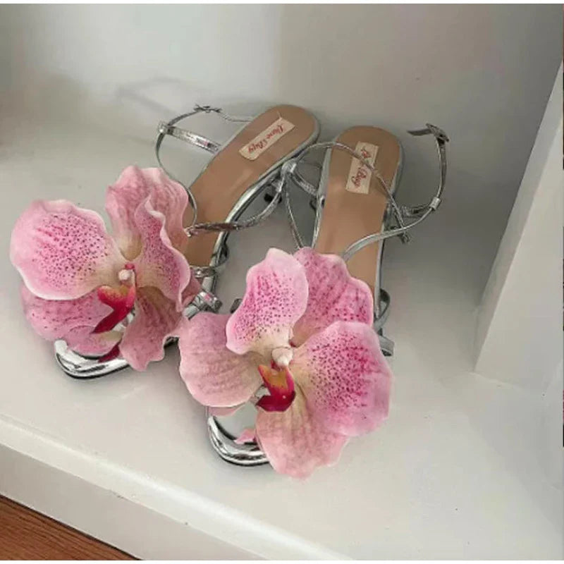 Summer Exquisite Butterfly Magnolia Flowers Holiday Casual Style Sandal