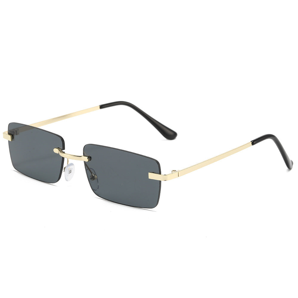 New Square Frameless Trimming Sunglasses