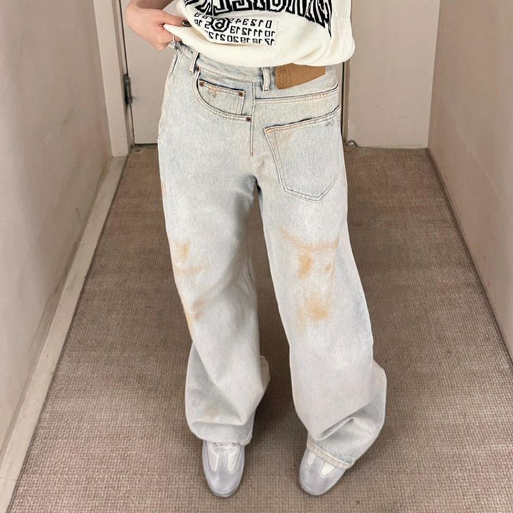 Retro Stitching Jeans For Women