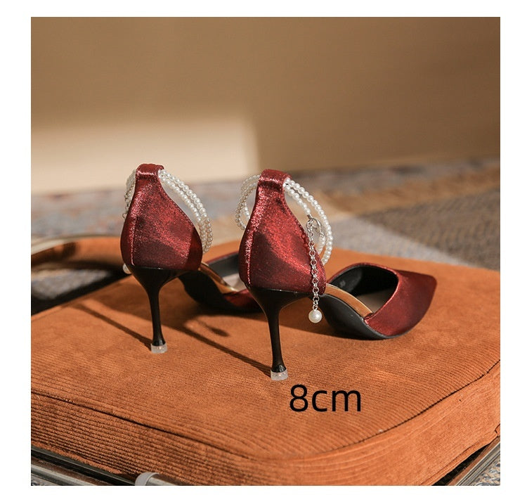 High Heels Stiletto Toe Box Buckle Sandals