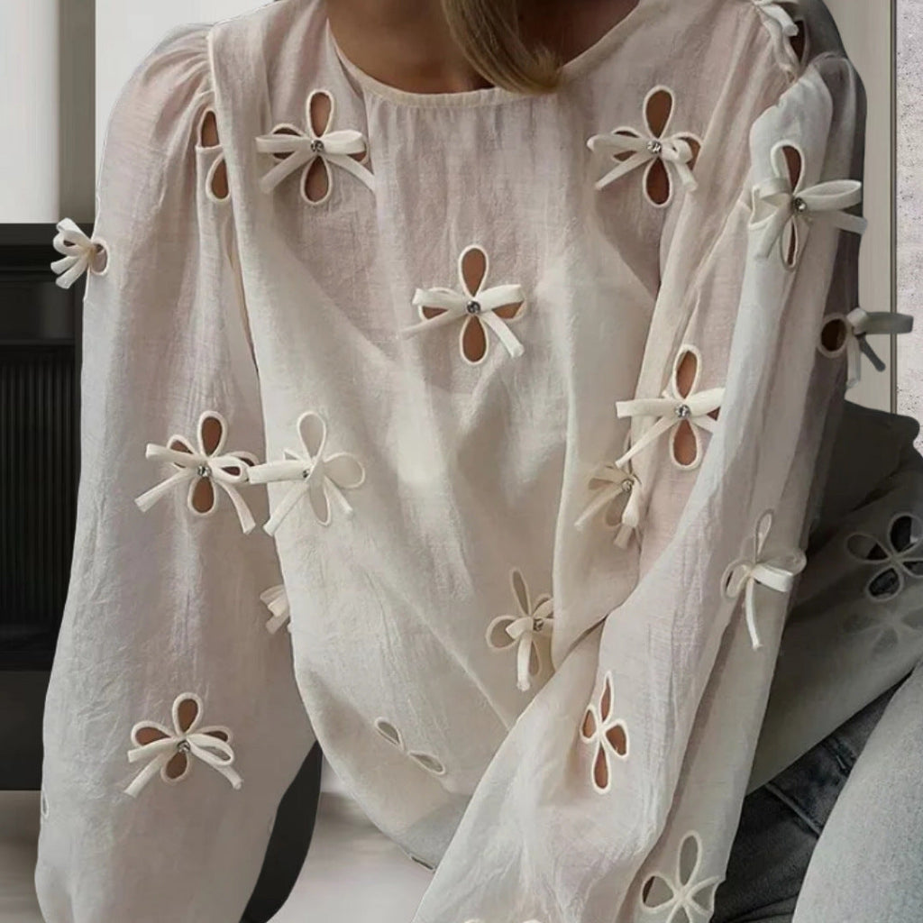 Women's Sling Shirt Hollow Bow Shirt