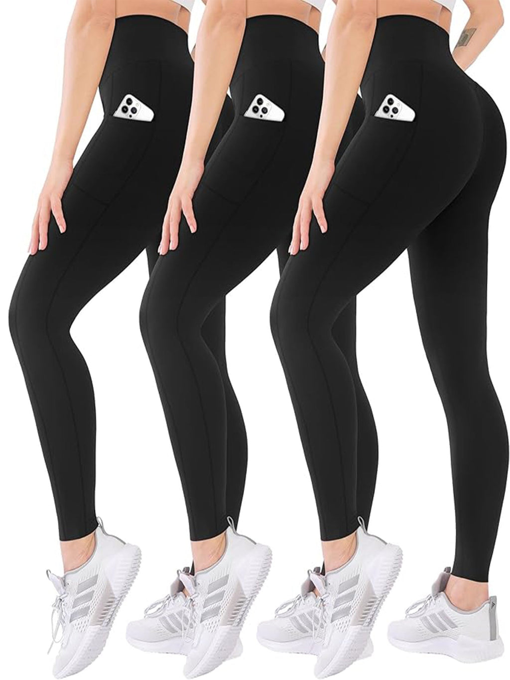 Three Piece Yoga Pants With Pockets