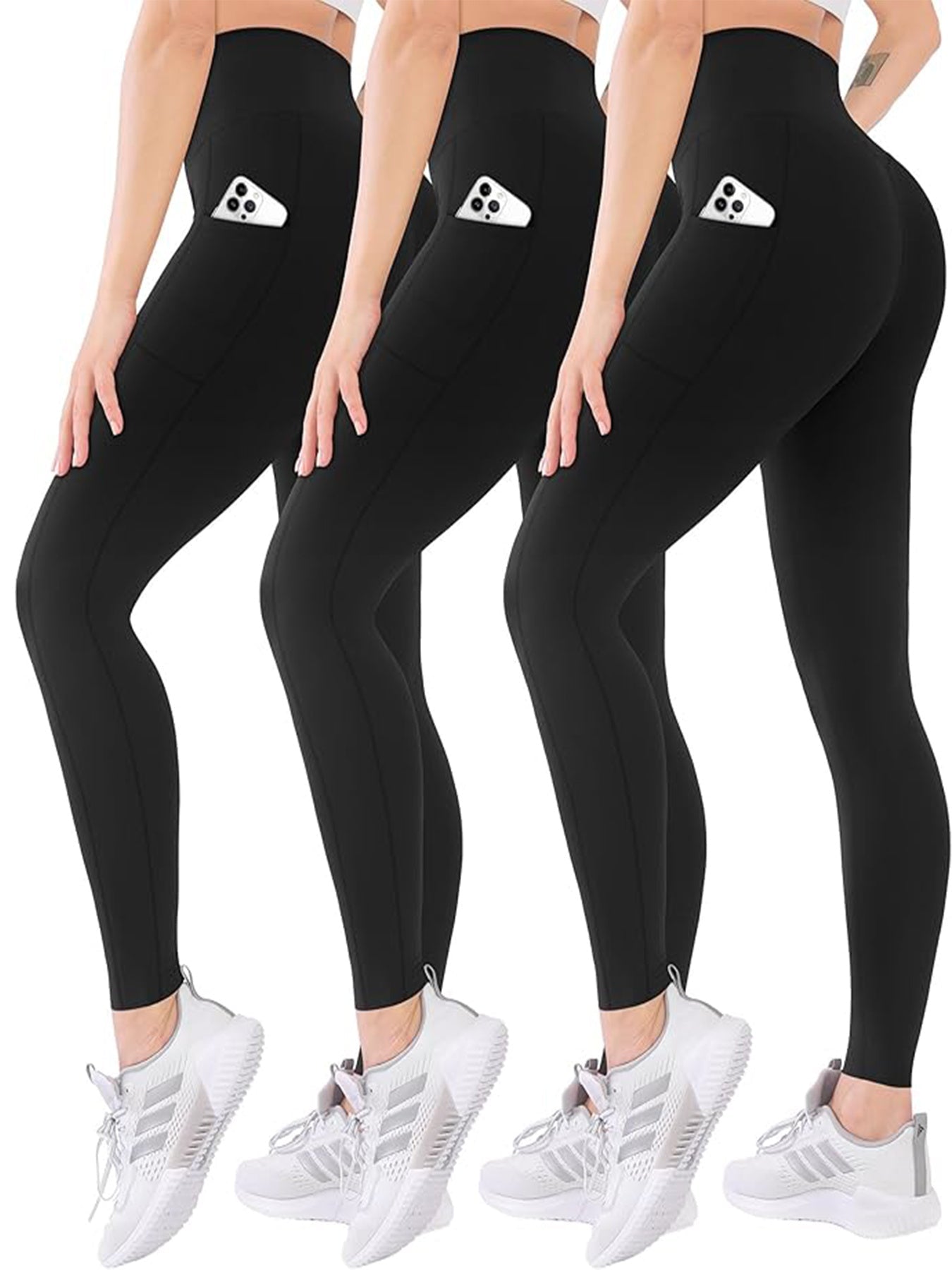 Three Piece Yoga Pants With Pockets