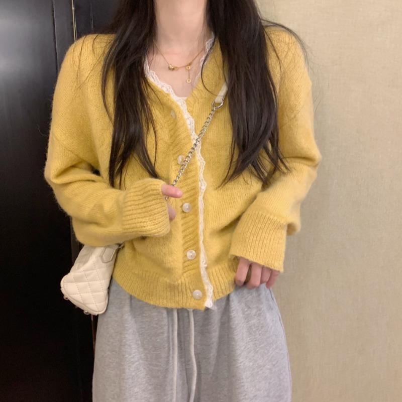 Short Sweater Women's Design Sense Lace Cardigan Coat