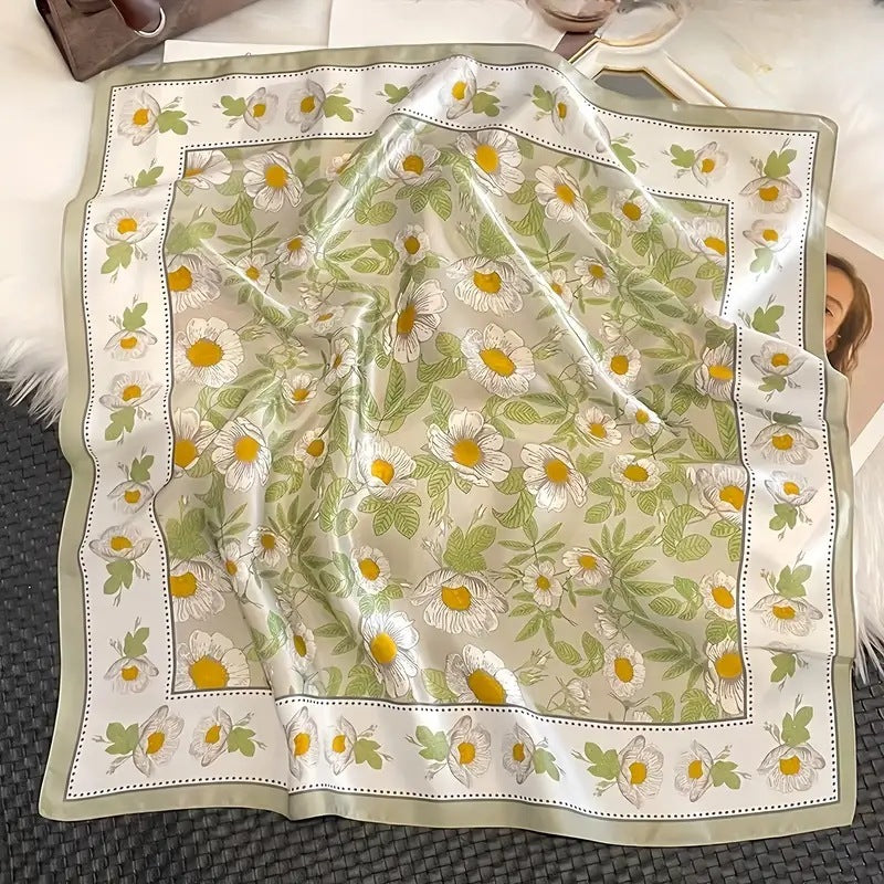 Silk Scarf Square Scarf High Sense Korean Style Fashion All-matching