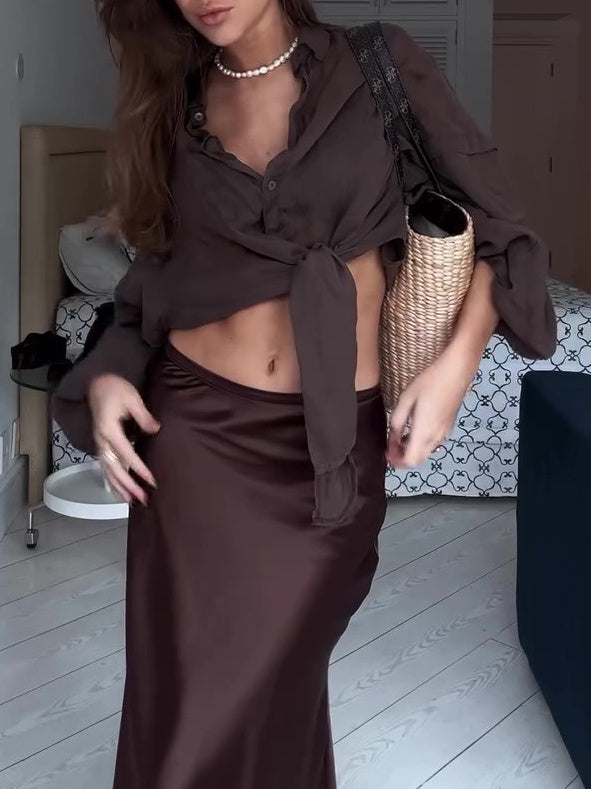 Very Brown Loose Casual Shirt