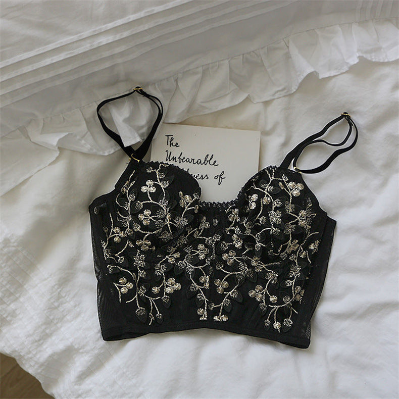 Women's Floral Underwear Hollow Bra