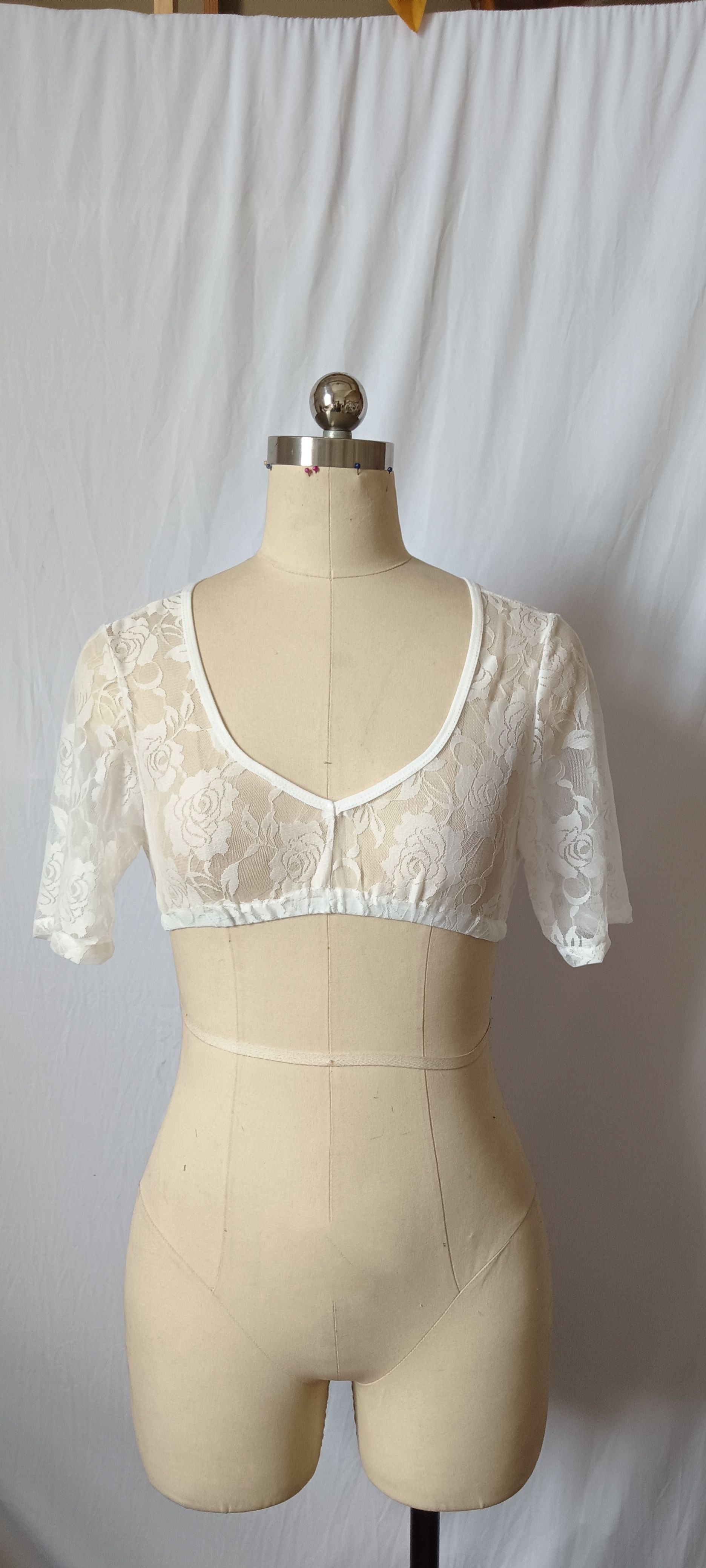 Women's Fashion Lace Stitching Small Shirt Top