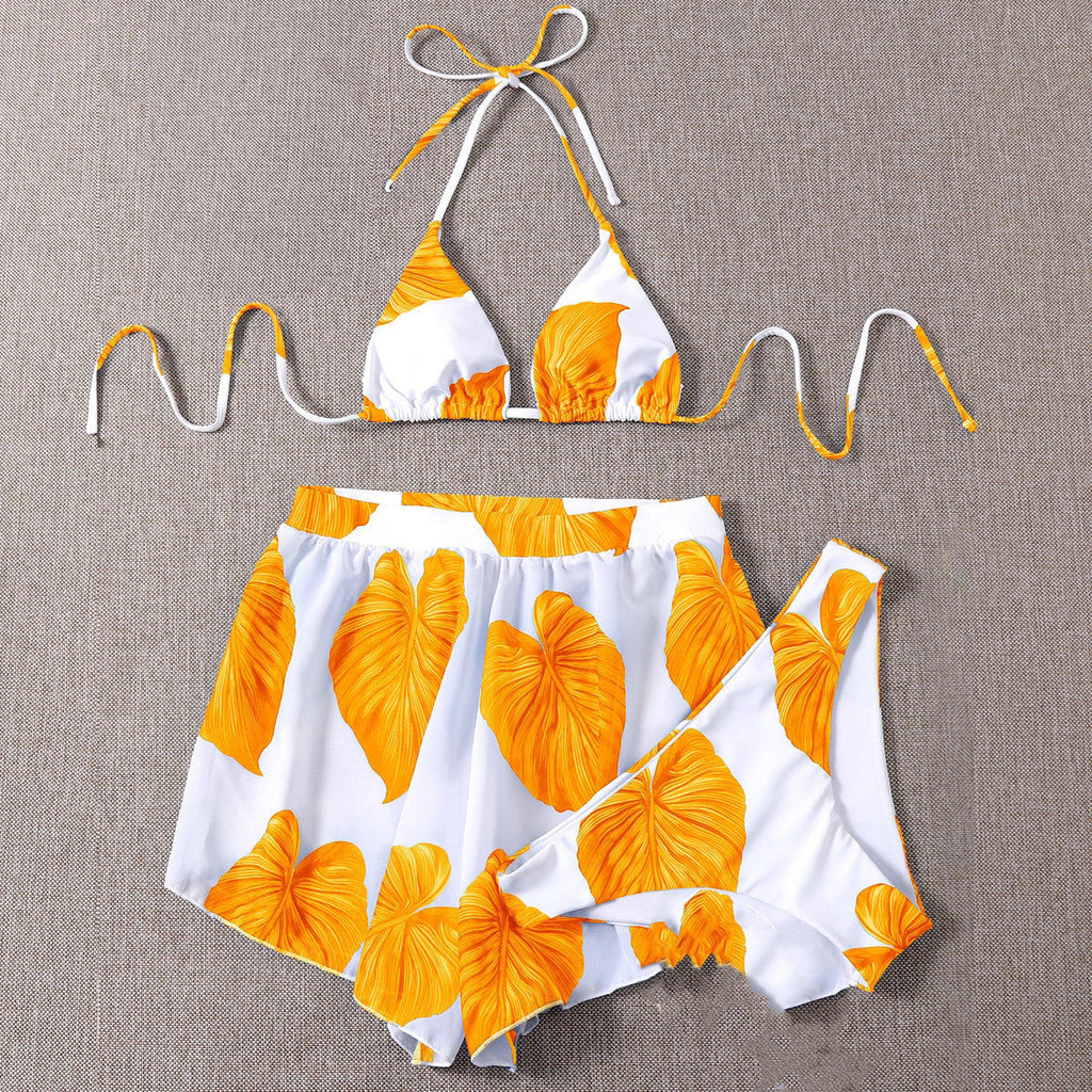 Three-piece Adjustable Bikini Straps Swimsuit Women