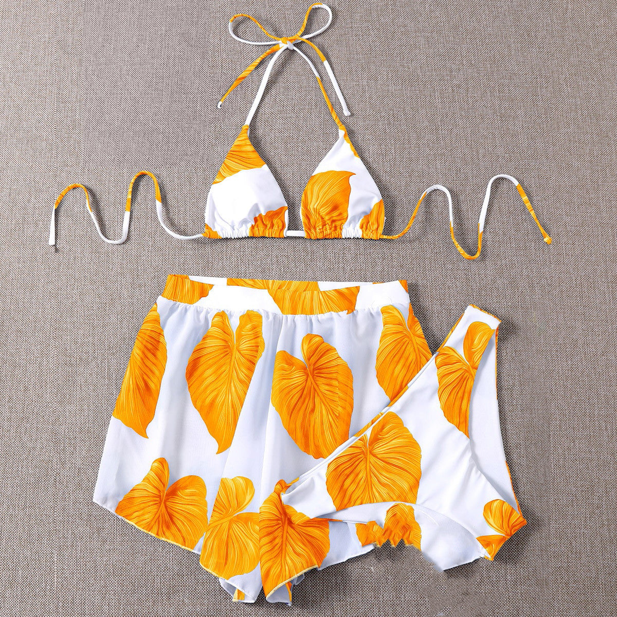 Three-piece Adjustable Bikini Straps Swimsuit Women