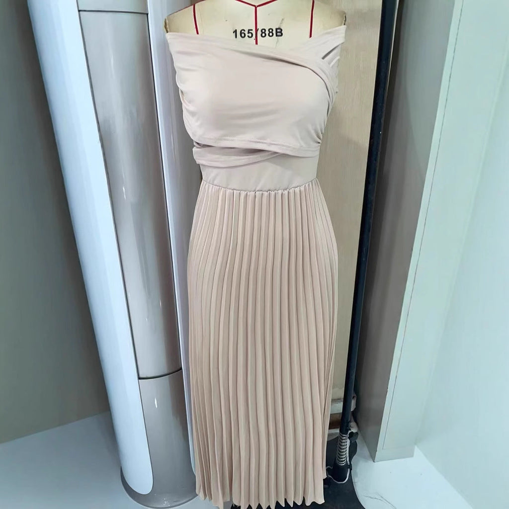 Women's Fashion Pleated French Dress