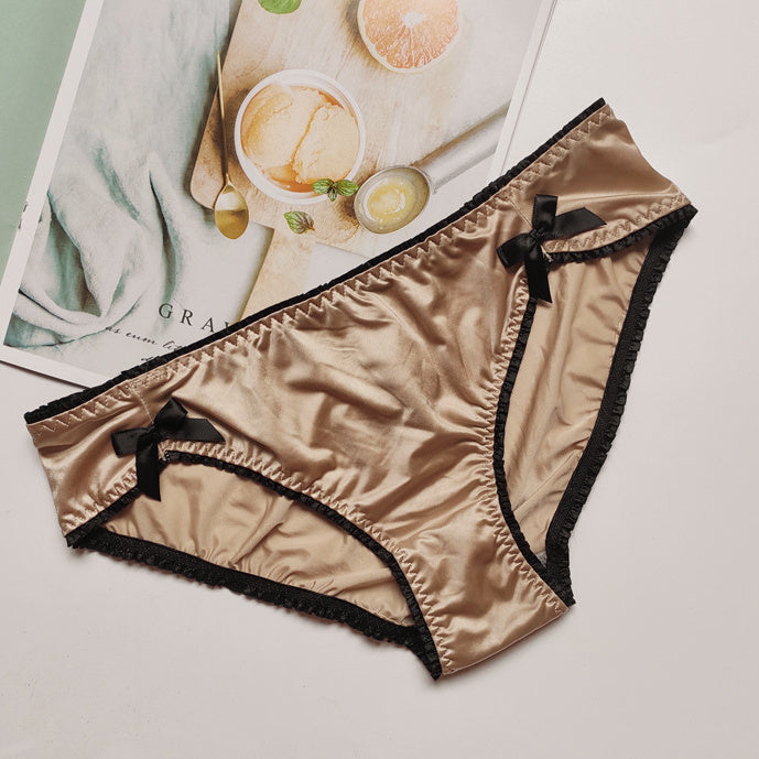 Women's Triangle Low Waist Bow Cute Panties