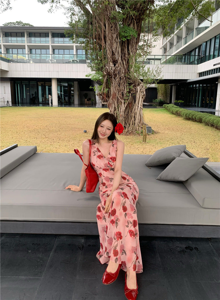 Ladies V-neck Slim Fit Style Dress