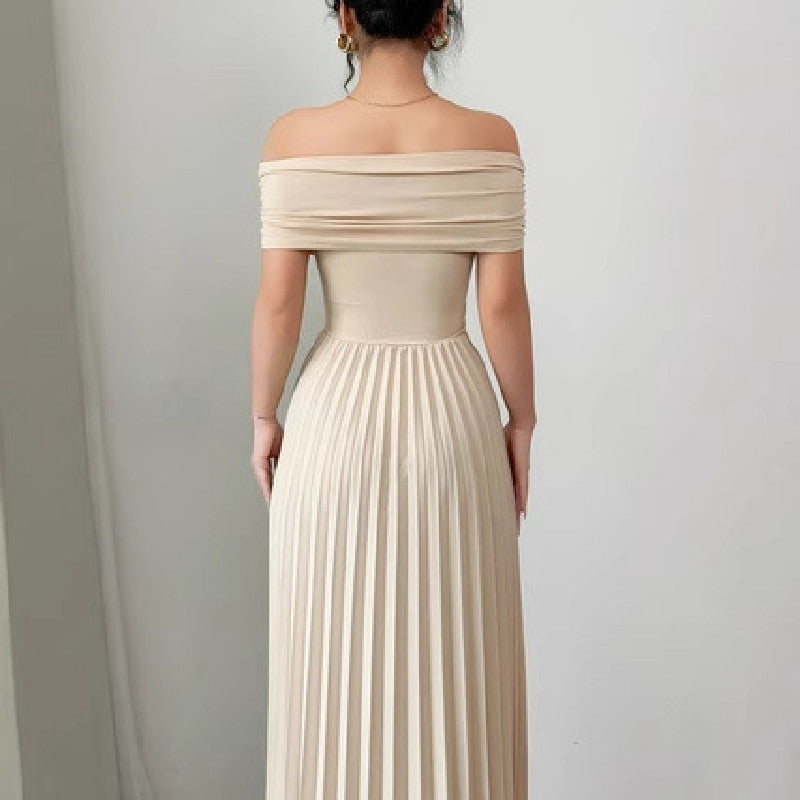 Women's Fashion Pleated French Dress