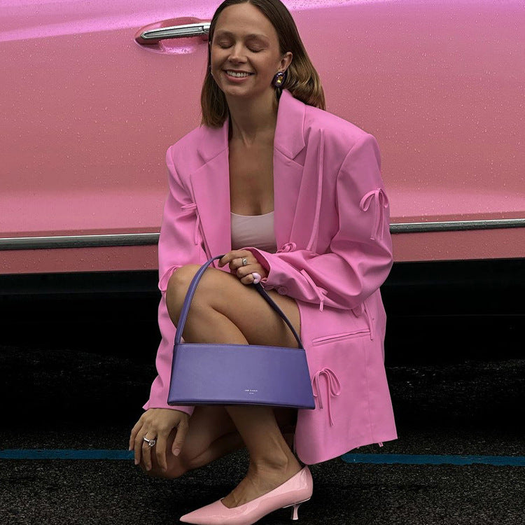 All Season Women's Bow Loose-fitting Casual Suit Coat