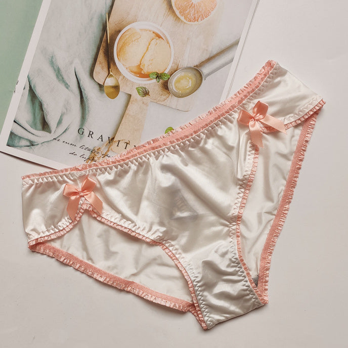 Women's Triangle Low Waist Bow Cute Panties
