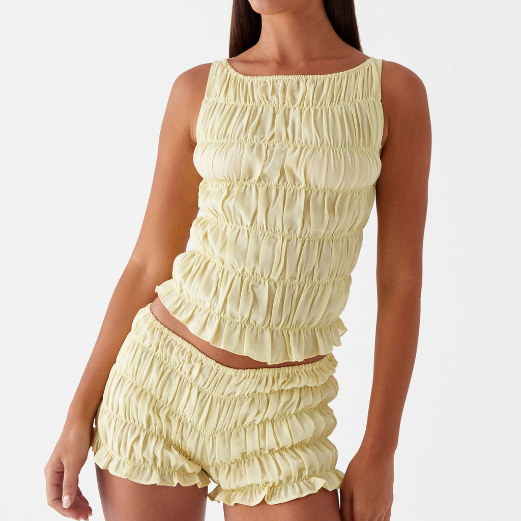 Women's Sleeveless Midriff-baring Suit