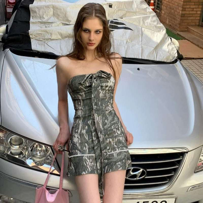 Strap Backless Tube Top Dress Women