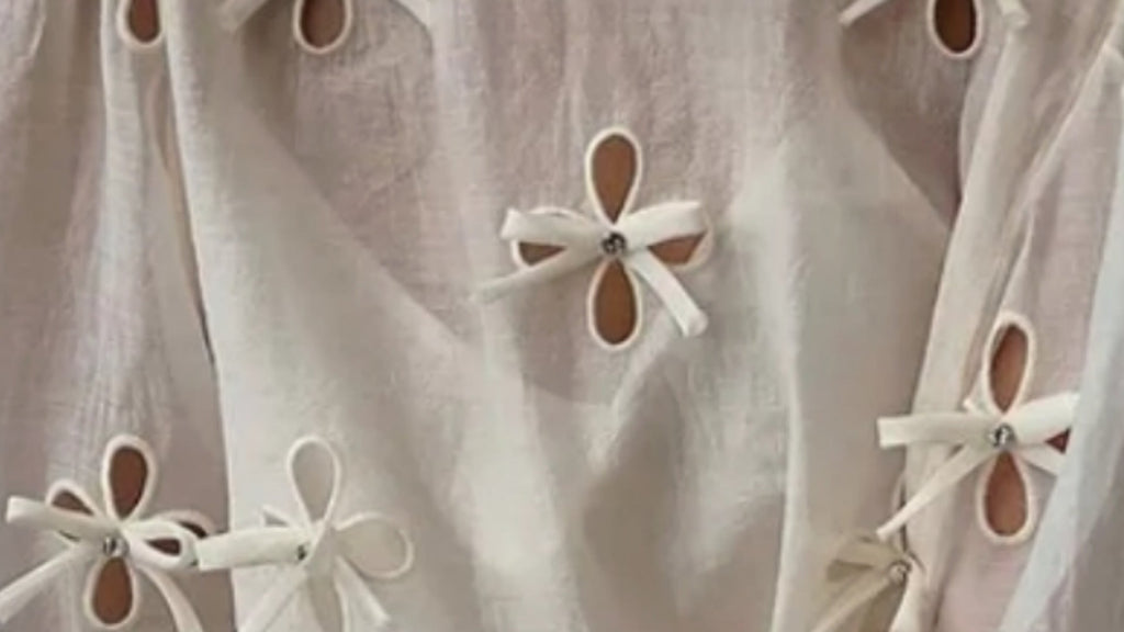 Women's Sling Shirt Hollow Bow Shirt