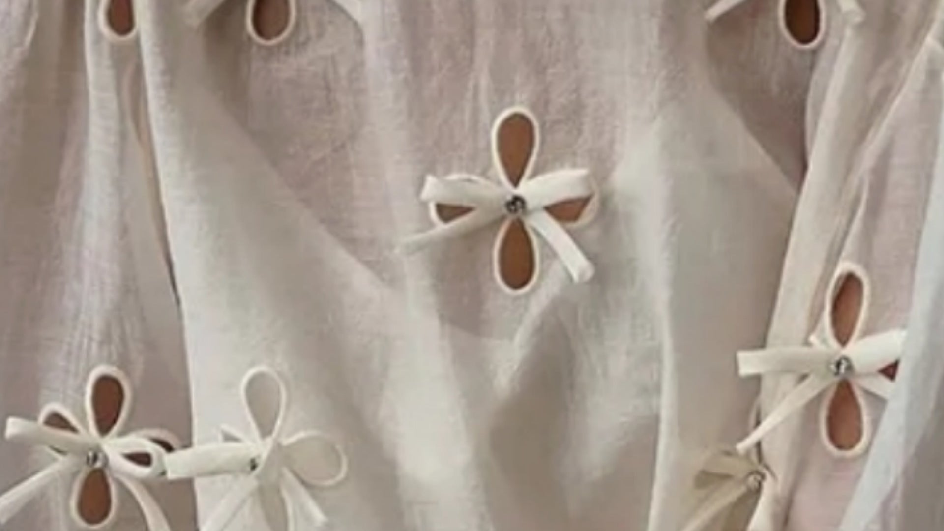 Women's Sling Shirt Hollow Bow Shirt