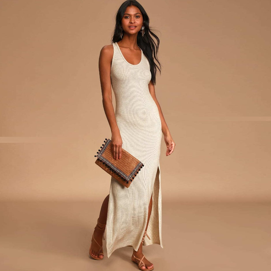 Loose But Elegant Rib Sleeveless Dress