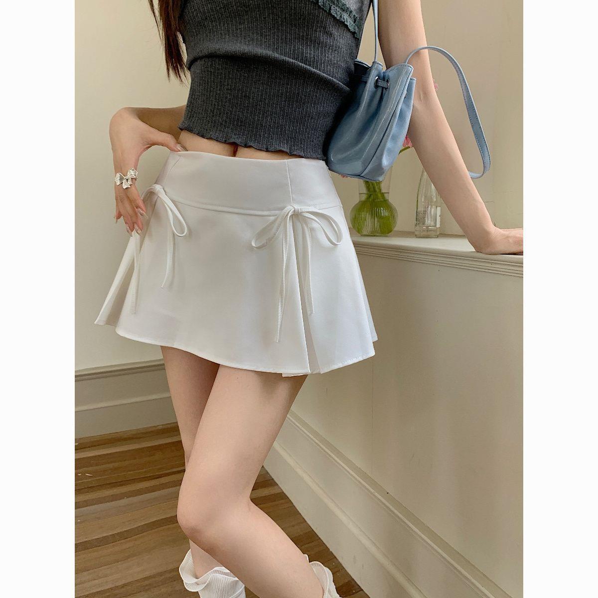 Hot Girl Bow Lace-up Skirt