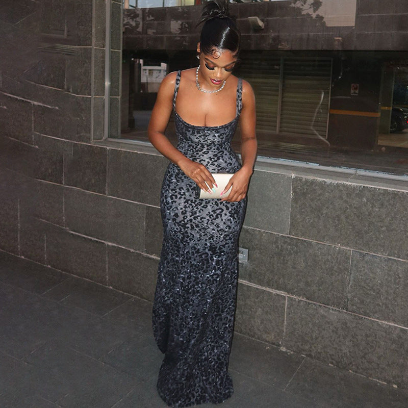 Solid Color Sleeveless Slim Strap Dress