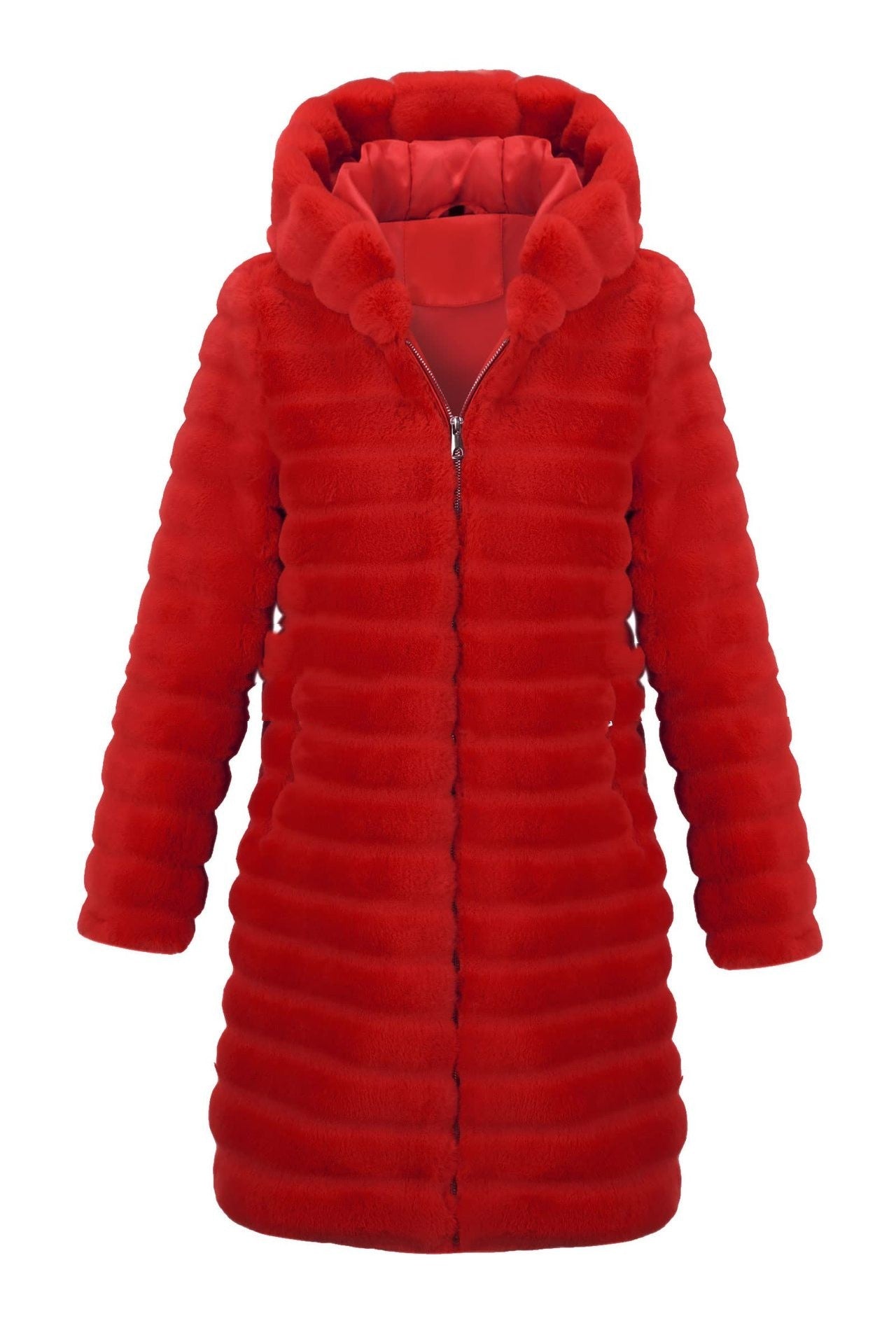 Mink Artificial Hair Hooded Top Women