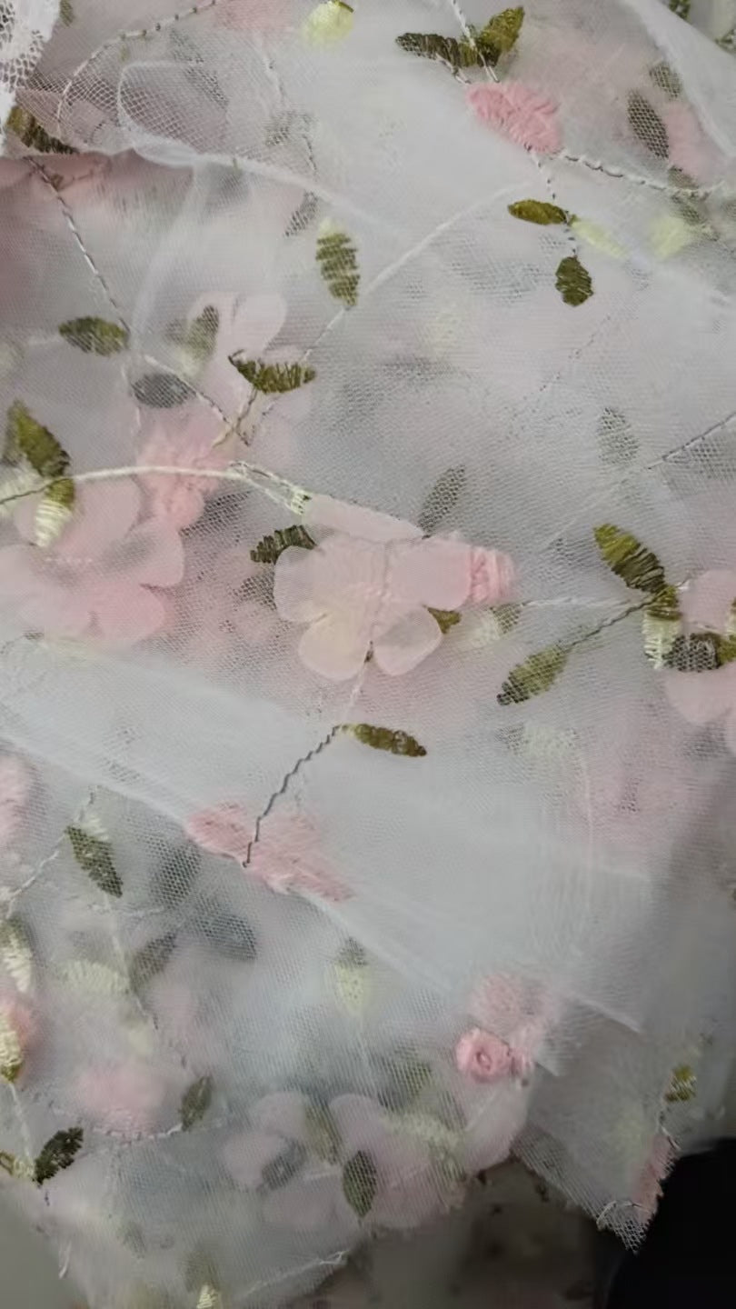 Women's Three-dimensional Flower Transparent Net Socks