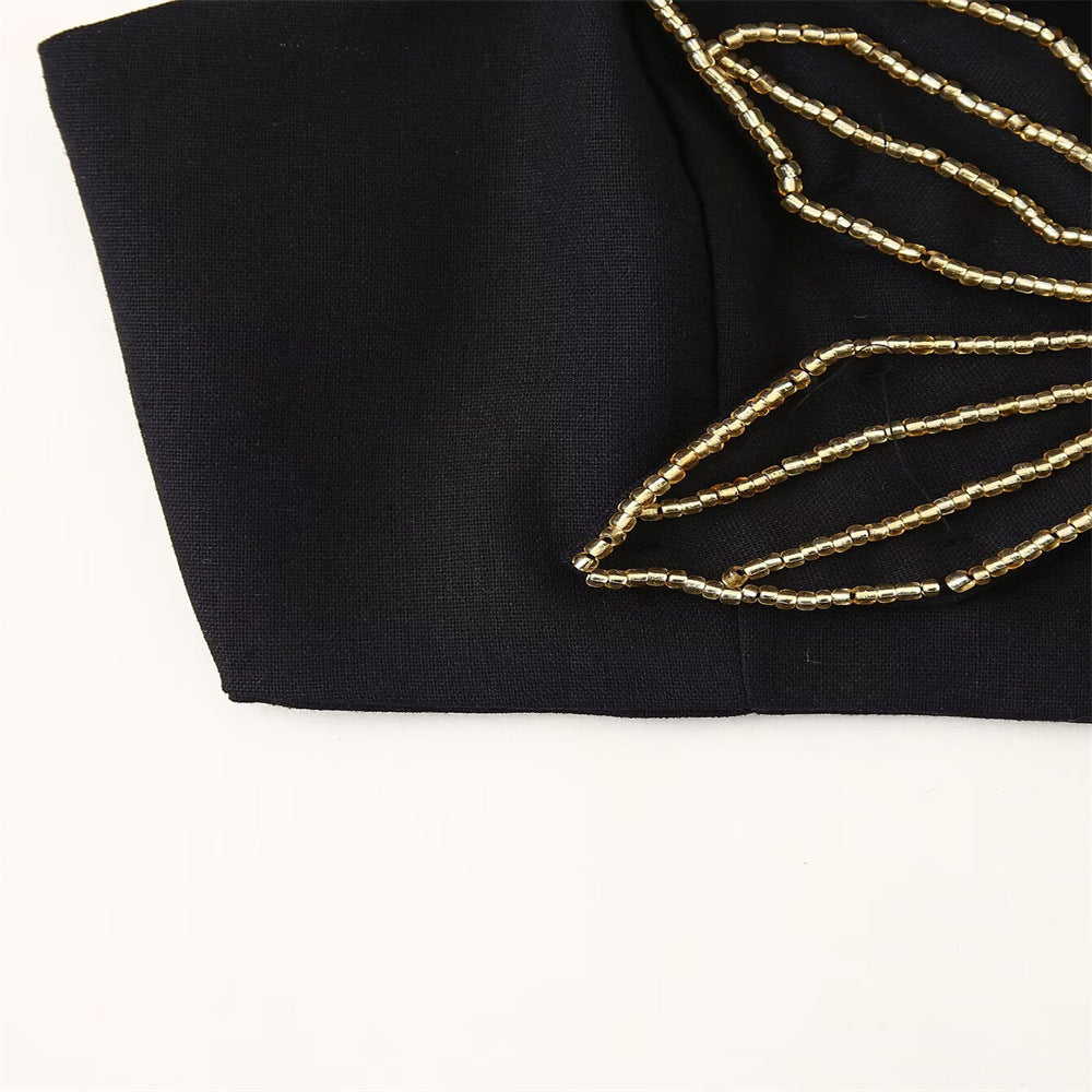 Women's Contrast Color Three-dimensional Flower Top