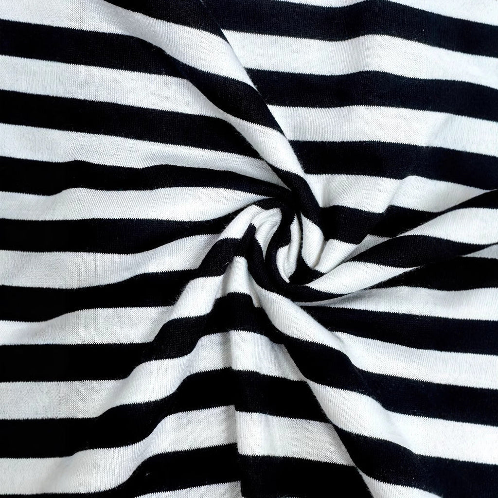 Women's Summer New Contrasting Color Slanted Shoulder Short Sleeved Striped Top