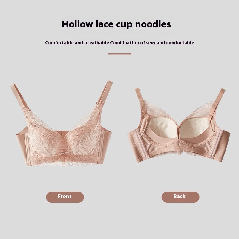 Women's Silk Lace Underwear Without Wire Accessory Breast Push Up