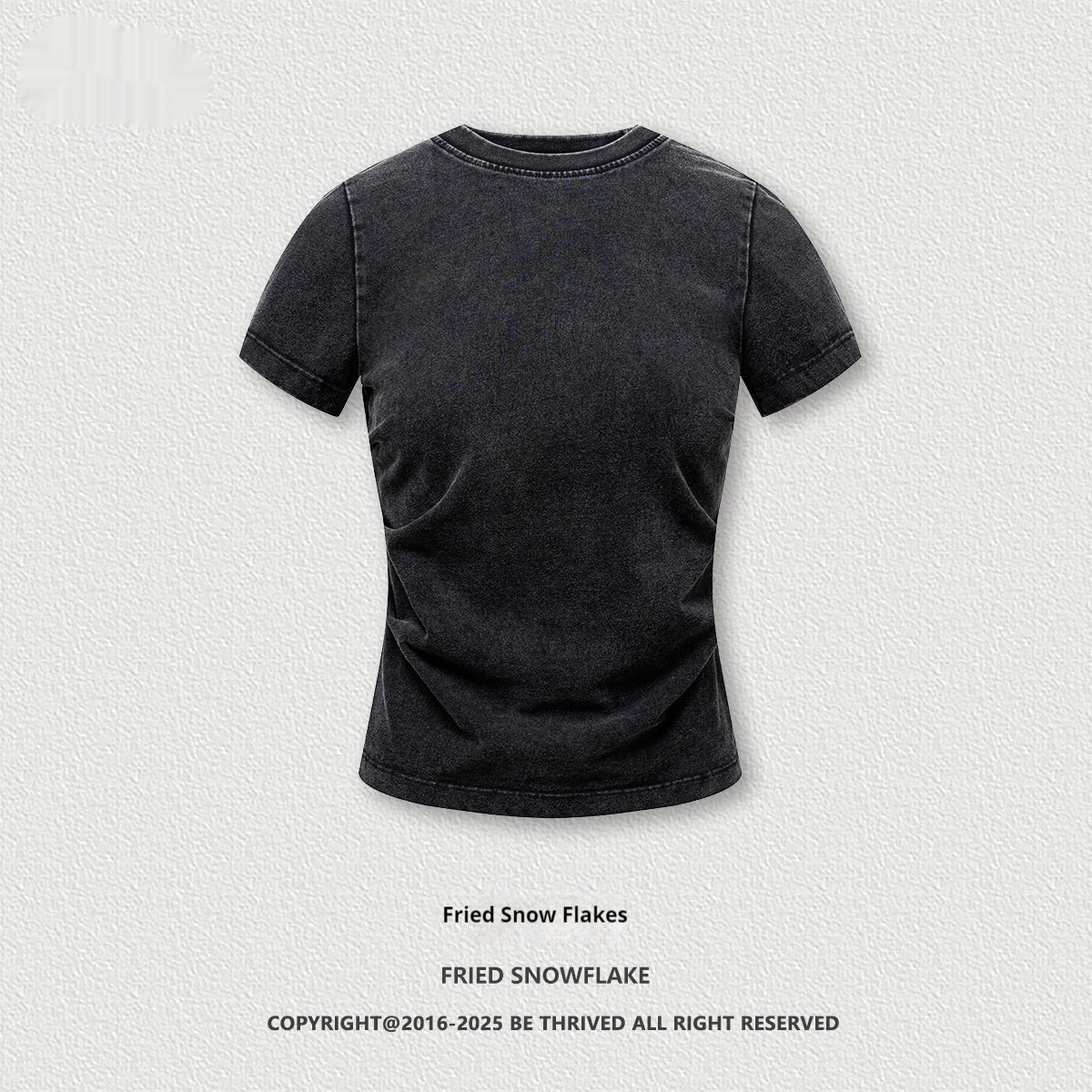 Pleated Nipped Waist Slimming T-shirt