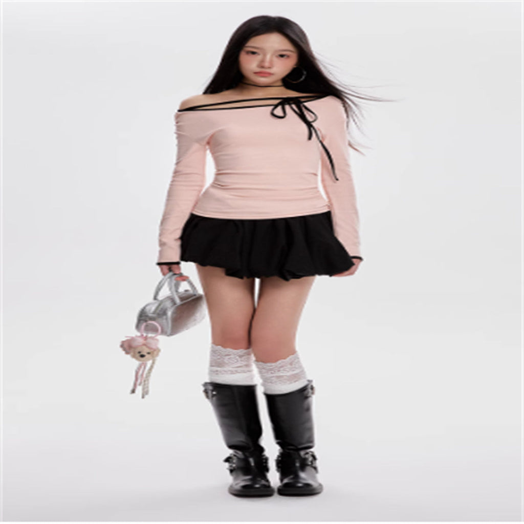 Slim Fit And Versatile Sweet And Cool Hot Girl Short Top