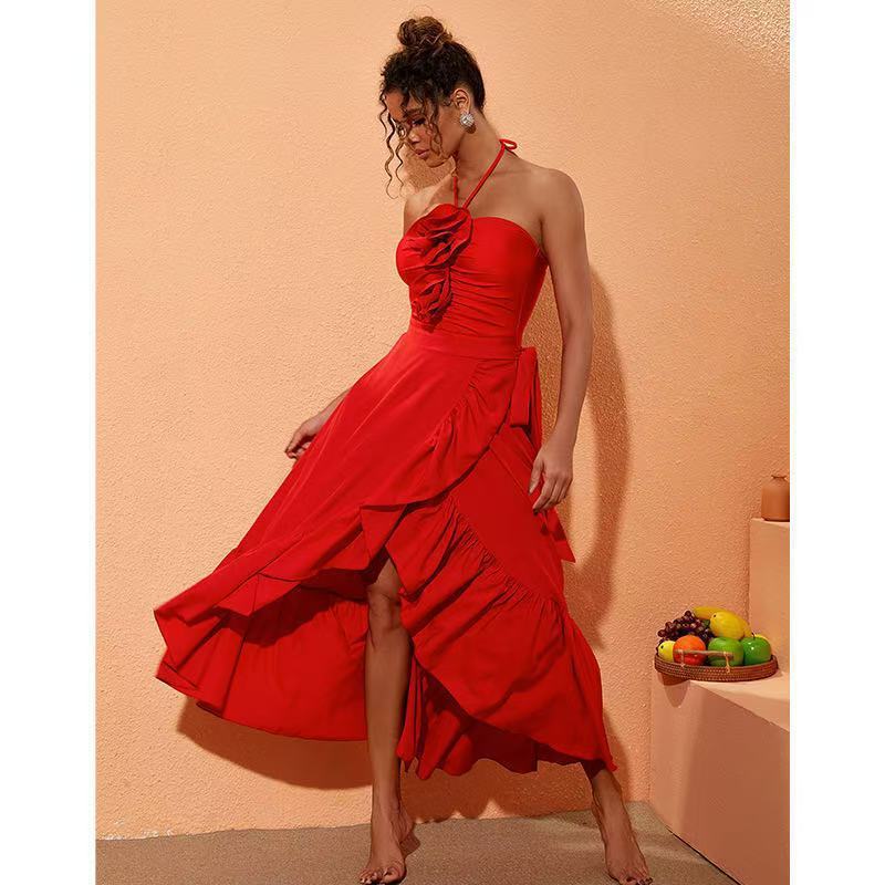 One-piece Swimsuit Three-dimensional Flower Sexy Cover Belly