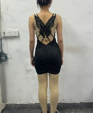 Women's Fashion Hollow Out Butterfly Dress